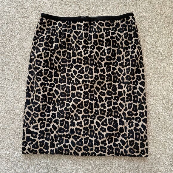 Liz Claiborne Career Leopard Print Lined Midi Skirt Staight Women's Size 8 - Picture 9 of 9